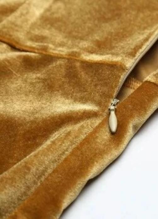 Sexy V-Neck Long Sleeve Split Velvet Prom Dress Y1724