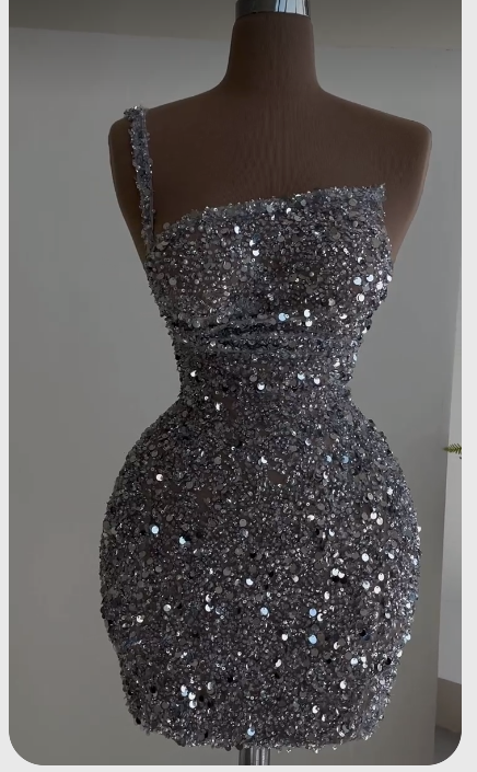 Sequin Short Homecoming Dress Silver Party Dress Y60 Simplepromdress Sequin Short Homecoming Dress Silver Party Dress Y60 Simplepromdress