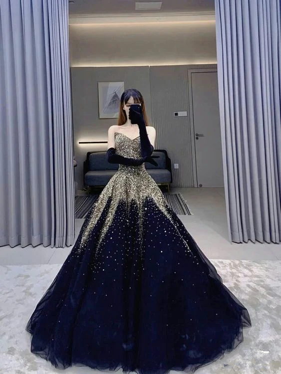 Sweetheart Blue Tulle Ball Gown Sparkly Sweet 16 Dress Y102 Simplepromdress Sweetheart Blue Tulle Ball Gown Sparkly Sweet 16 Dress Y102 Simplepromdress