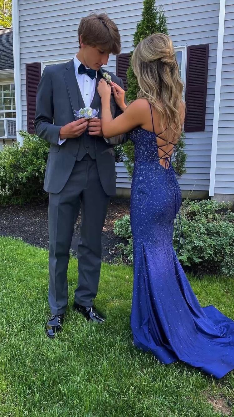Charming Mermaid Navy Blue Long Prom Dresses,Lace-up Back Evening Dres Simplepromdress Charming Mermaid Navy Blue Long Prom Dresses,Lace-up Back Evening Dres Simplepromdress