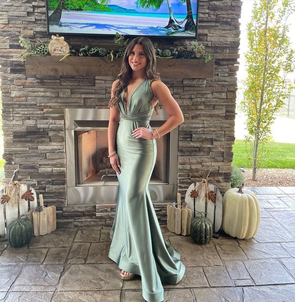 green emerald velvet dress Charming Mermaid V Neck Sage Green Silk Satin Long Bridesmaid Dresses, Simplepromdress green emerald velvet dress Charming Mermaid V Neck Sage Green Silk Satin Long Bridesmaid Dresses, Simplepromdress