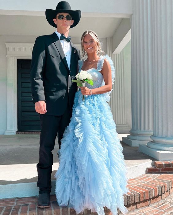 Elegant A-line Light Blue Tulle Prom Dress,Graduation Dress Y975 Simplepromdress Elegant A-line Light Blue Tulle Prom Dress,Graduation Dress Y975 Simplepromdress