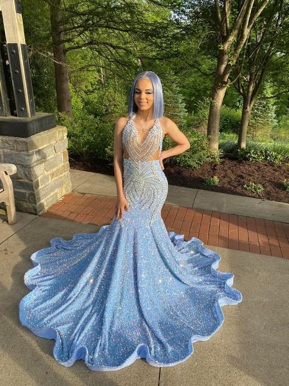 18 birthday outfit evening dress custom made black girl mermaid blue p Simplepromdress 18 birthday outfit evening dress custom made black girl mermaid blue p Simplepromdress