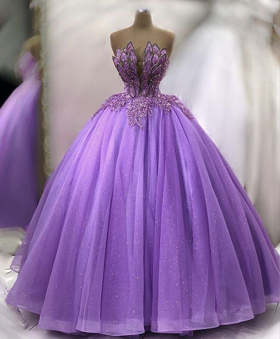 Stunning Purple Glitter Ball Gown Princess Dress Y972 Simplepromdress Stunning Purple Glitter Ball Gown Princess Dress Y972 Simplepromdress