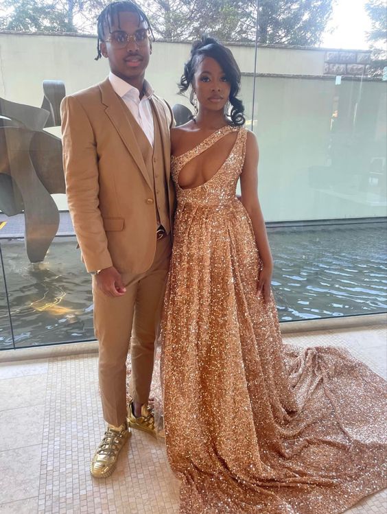 Sparkly Rose Gold Sequin Prom Dress With Train,Sexy Evening Gown Y1436 Simplepromdress Sparkly Rose Gold Sequin Prom Dress With Train,Sexy Evening Gown Y1436 Simplepromdress