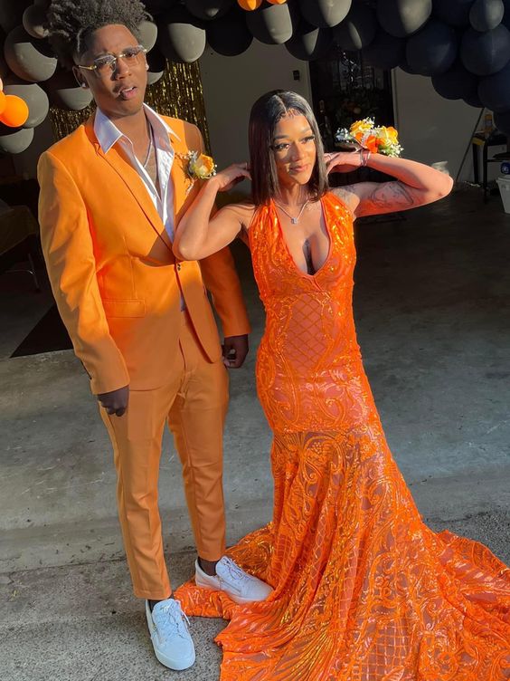 Sexy Orange Sequins Long Prom Dress For Black Girls,New Arrival Prom D Simplepromdress Sexy Orange Sequins Long Prom Dress For Black Girls,New Arrival Prom D Simplepromdress