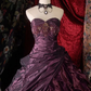 Vintage Sweetheart Neck Tulle Satin Pleated Ball Gown Purple Formal Birthday Quinceanera Dress SP1361