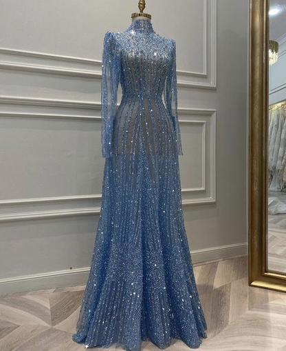 Dreamy Long Sleeve Muslim Evening Dress Luxury Dubai Women Midi Engage Simplepromdress Dreamy Long Sleeve Muslim Evening Dress Luxury Dubai Women Midi Engage Simplepromdress