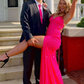 Sparkly Mermaid V Neck Sequined Long Prom Dress with Slit, Long Formal Gown Y5644