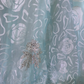 Charming Spaghetti Straps Tulle Rose Floral Mermaid Prom Dress, Blue Appliques Beaded Long Birthday Party Dress SP1464