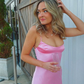 Chic Pink Sleeveless Sheath Prom Dress,Pink Formal Dress Y5285