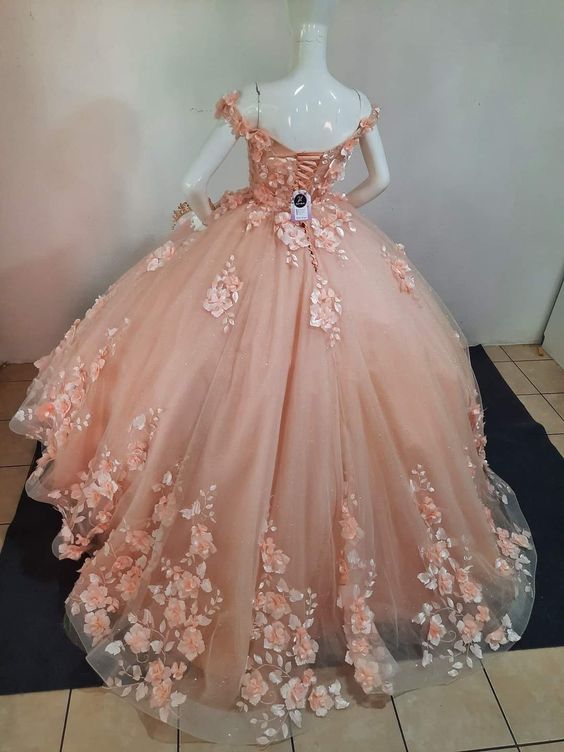 Cold Shoulder Pleated Peach Chiffon Bridesmaid Dress - VQ