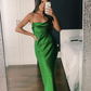 Elegant Green Sheath Prom Dress,Green Evening Dress  Y7297