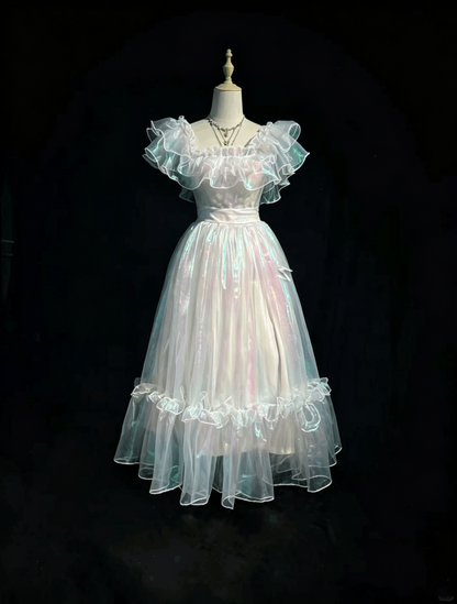 Classy Square Neck Ruffles Organza A Line Short Homecoming Dress Birthday Outfits SP2926