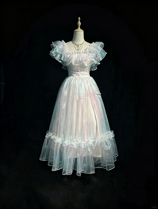 Classy Square Neck Ruffles Organza A Line Short Homecoming Dress Birthday Outfits SP2926