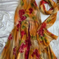 Chic Chiffon Print Floral Mermaid Slit Evening Dress Formal Prom Dress Y7773