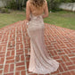 Elegant V Neck Sheath Prom Dress With Split,Senior Prom Gown Y7321