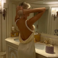 A line Backless Evening Party Dress Silk Satin Long Prom Dress Y7029