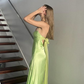 Elegant Green Vintage Long Prom Dress Formal Evening Dress Y7421
