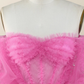 Off the Shoulder Hot Pink Ruffles Short A-line Homecoming Dress Y2783