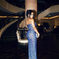 Glamorous Strapless Floor Length Evening Dress For Black Girls  Y4792