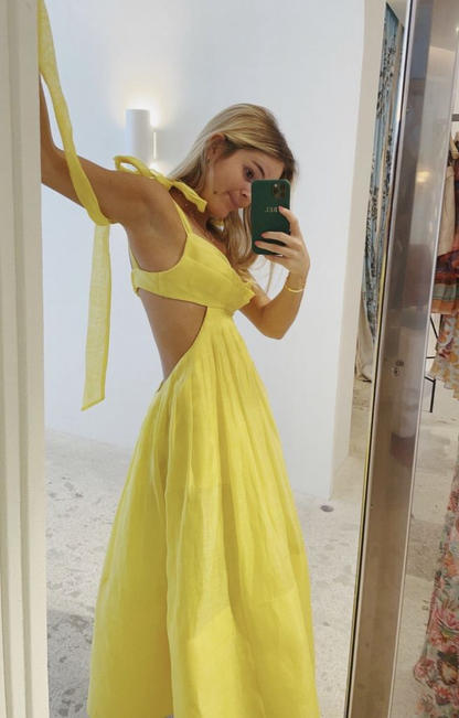 Trendy yellow dresses best sale
