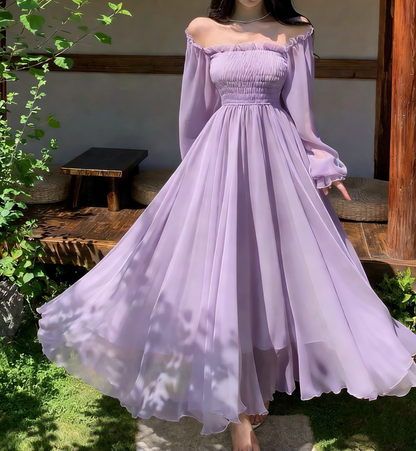White Tulle Dress,Long Sleeve Fairy Dress,Fairy Prom Dress Y6730 –  Simplepromdress