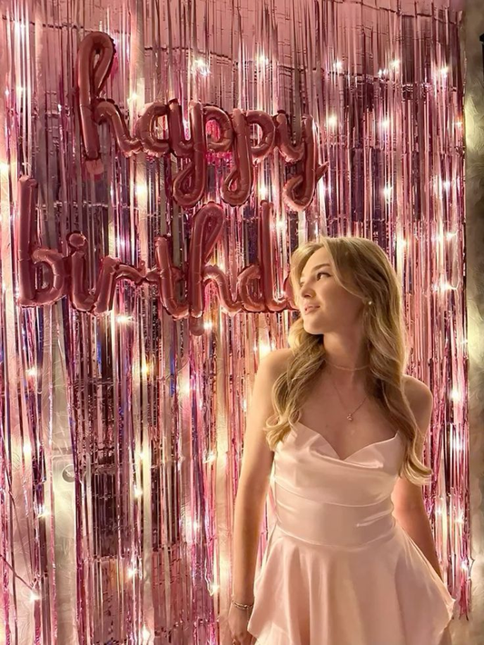 Simple Pink Satin A Line Birthday Outfits Spaghetti Straps Homecoming Dress Cocktail Dress Y8868