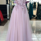 Princess Pink Sweetheart 3D Floral Lace A-Line Prom Dress Y6527