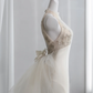Elegant Sleeveless Ivory Satin Tulle Mermaid Long Wedding Dress Backless Bridal Gown SP1519