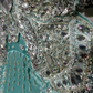 Gorgeous Green Spaghetti Straps Satin Beaded Mermaid Party Dress Backless Long Prom Gown SP1283