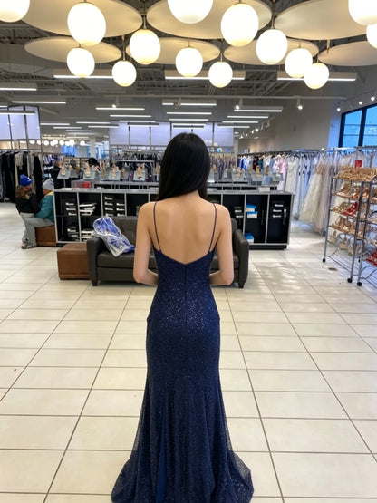 Sparkly Navy Blue Mermaid Long Prom Dress,Navy Blue Evening Gown Y2917 Simplepromdress Sparkly Navy Blue Mermaid Long Prom Dress,Navy Blue Evening Gown Y2917 Simplepromdress