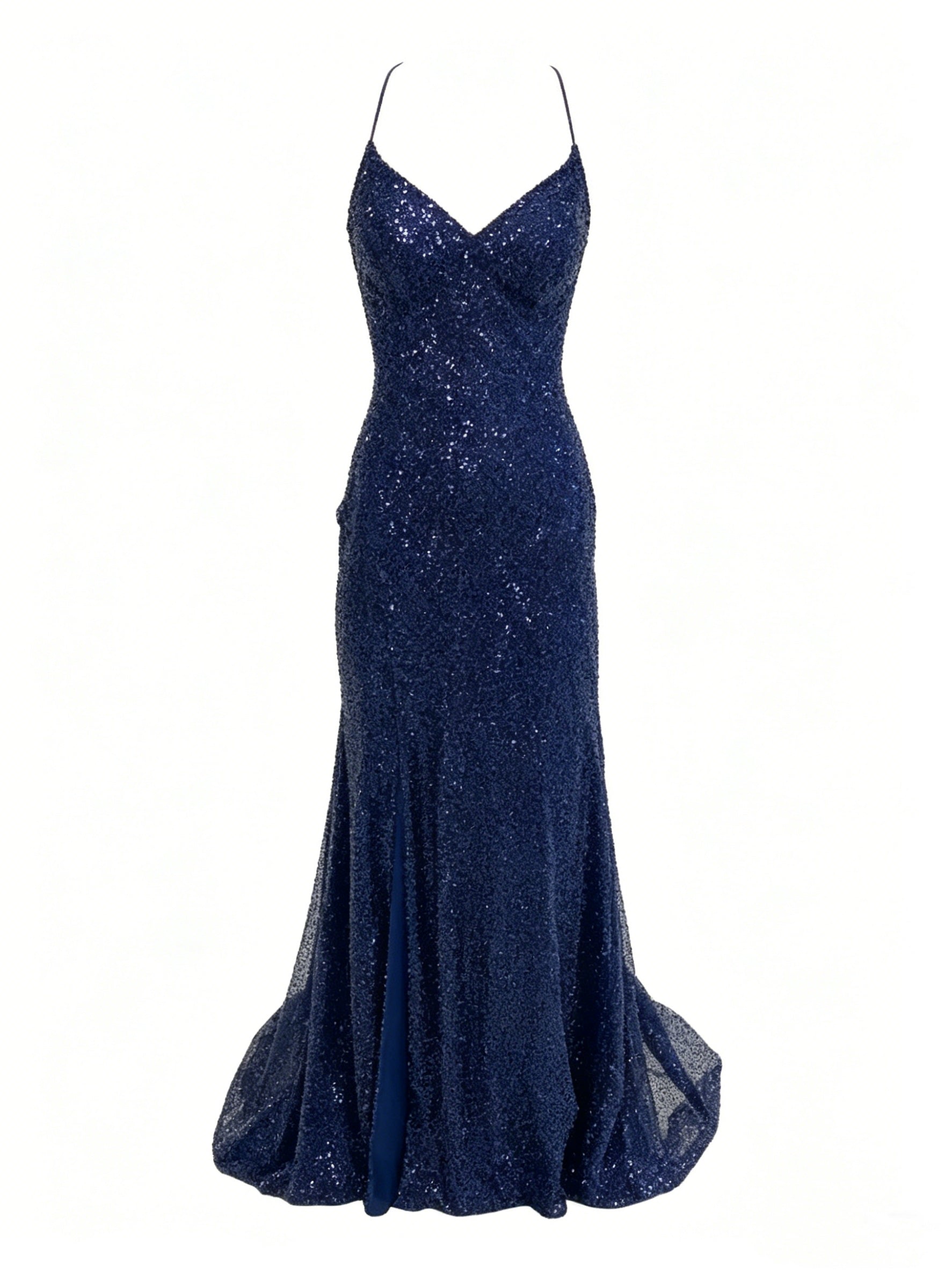 sachin and babi light blue dress Off-the-Shoulder Long Formal Dress: La Femme 30846 Navy / 2