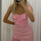 Pink Short Homecoming Dress Party Gown Y1956