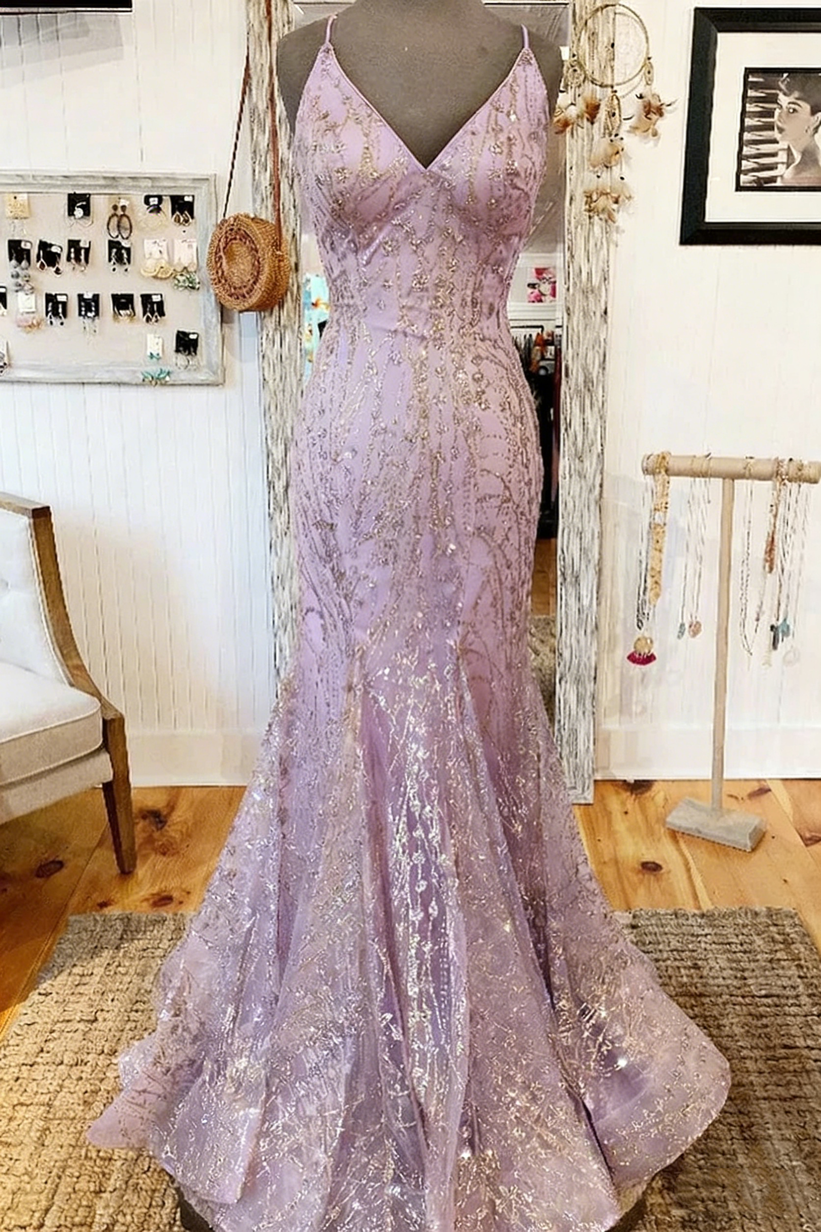 open lace back dress Beaded Strapless Pink Ball Gown Prom Dress 231025 – Viniodress main image 1
