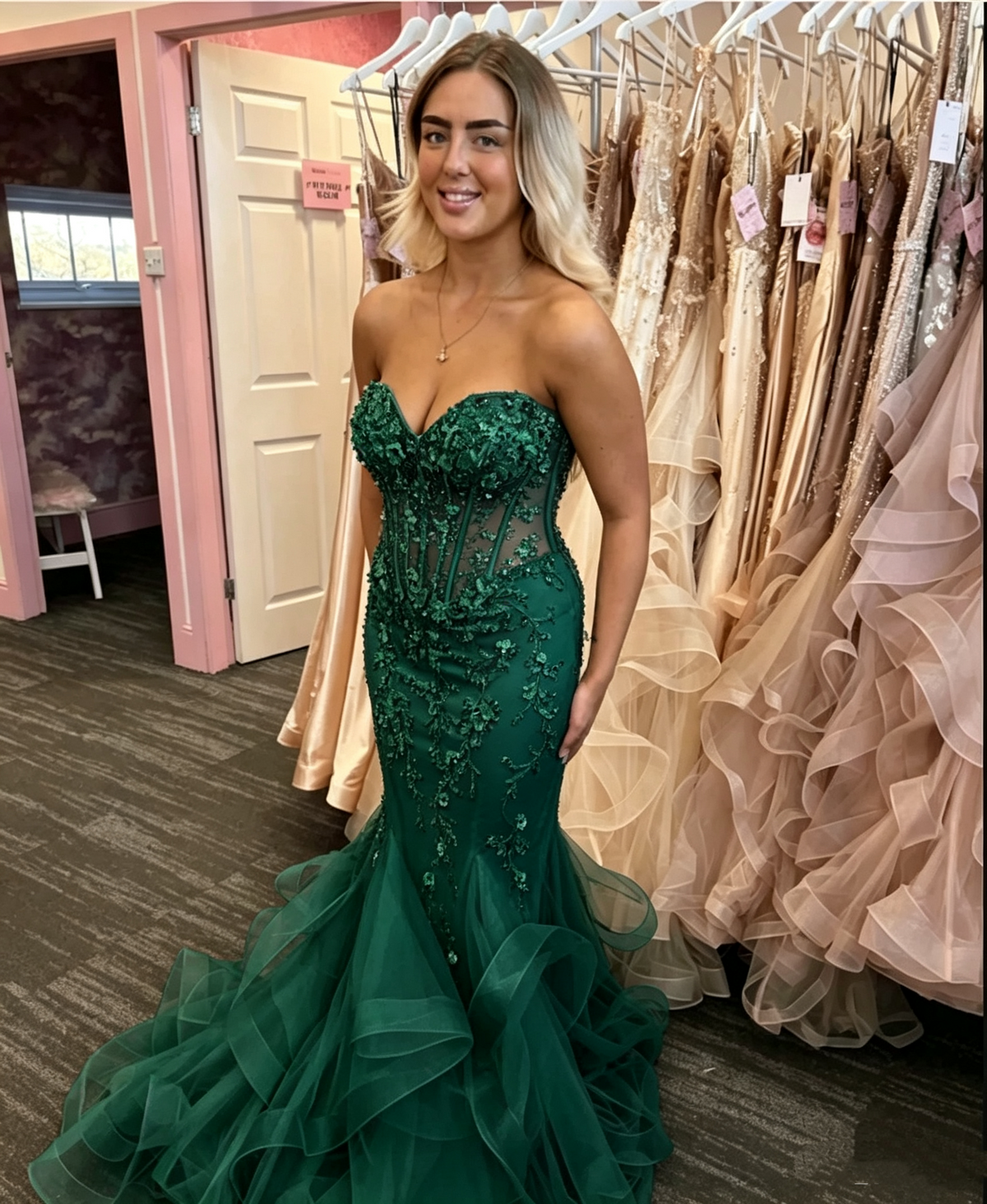 Elegant Black Sweetheart Mermaid Prom Dress,Mermaid Black Lace Formal Dress Y6160