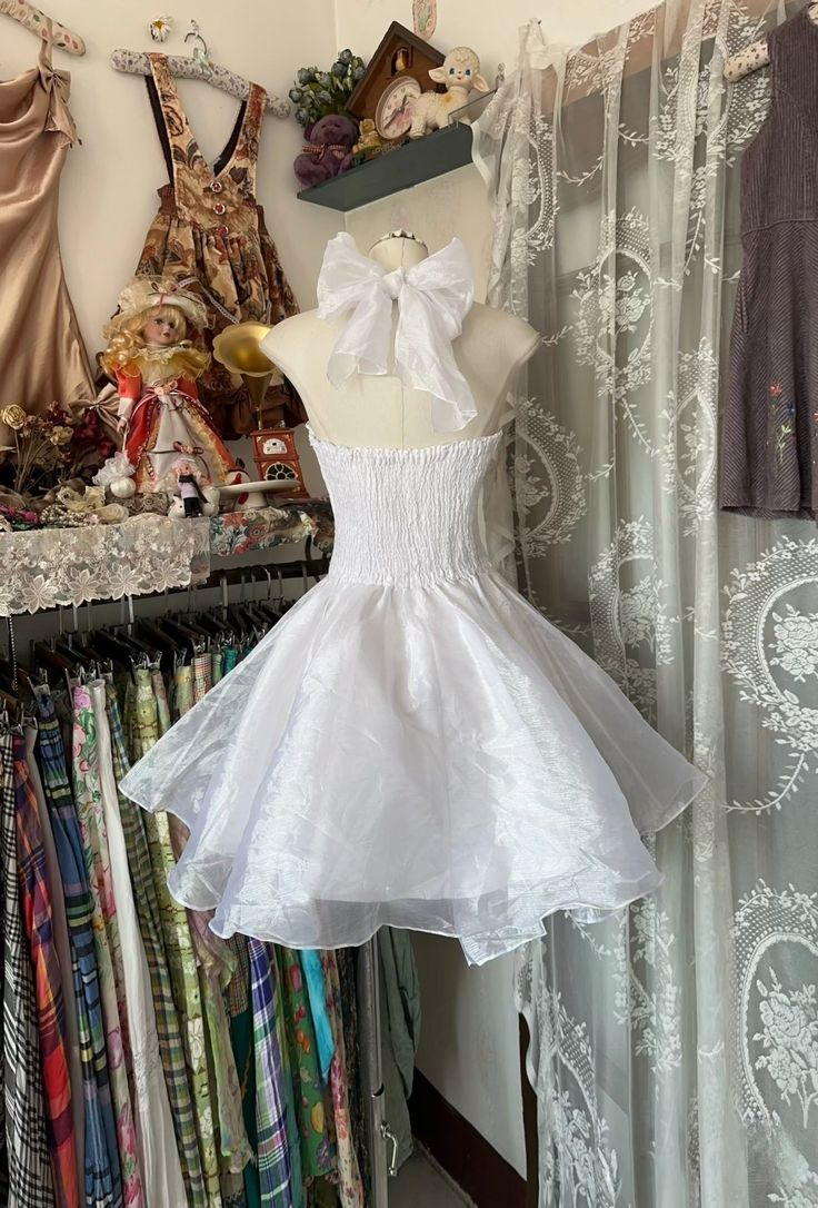 Vintage White Short Homecoming Dress Birthday Dress Y8830