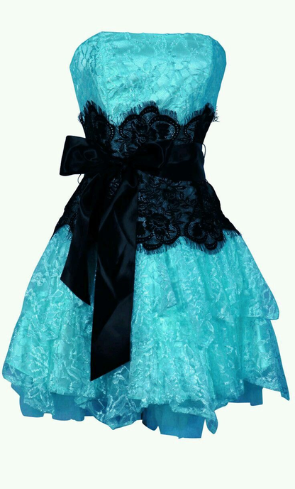 Elegant Strapless Ivory Lace A Line Short Birthday Outfits Formal Homecoming Dress Y9298