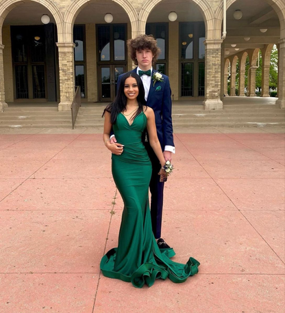 Green Mermaid Sleeveless Prom Dress,Green Formal Gown Y6107 Simplepromdress Green Mermaid Sleeveless Prom Dress,Green Formal Gown Y6107 Simplepromdress