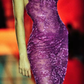 Sexy Lace Mermaid Prom Dress Spaghetti Straps Purple Evening Gown Y8204