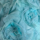 Unique Blue 3D Flowers Birthday Ball Gown,Pretty Tulle Pleated Beaded Formal Quinceanera Dress SP1448