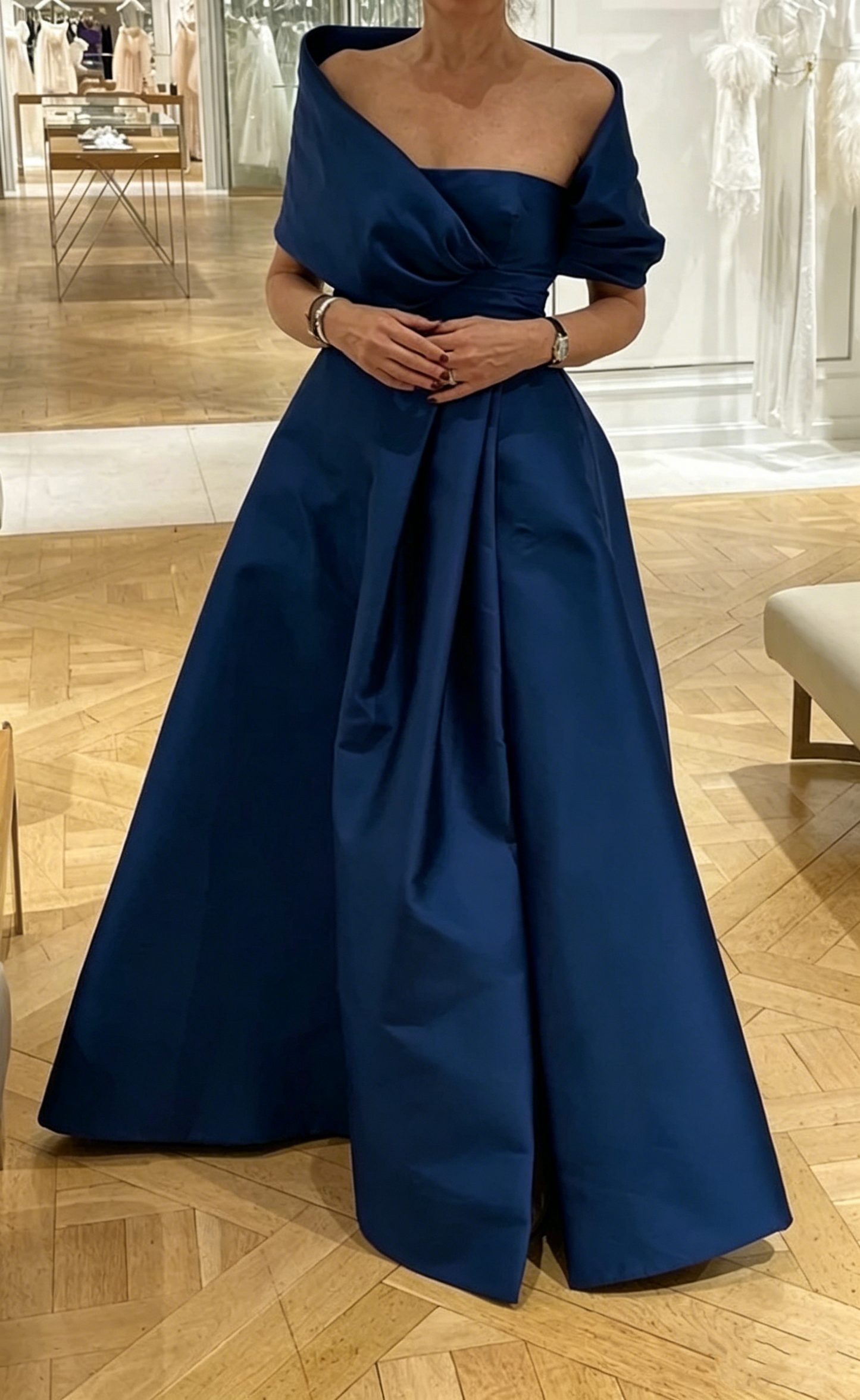 Purple A-line Satin Long Evening Dress,Purple Wedding Guest Dress Y4006