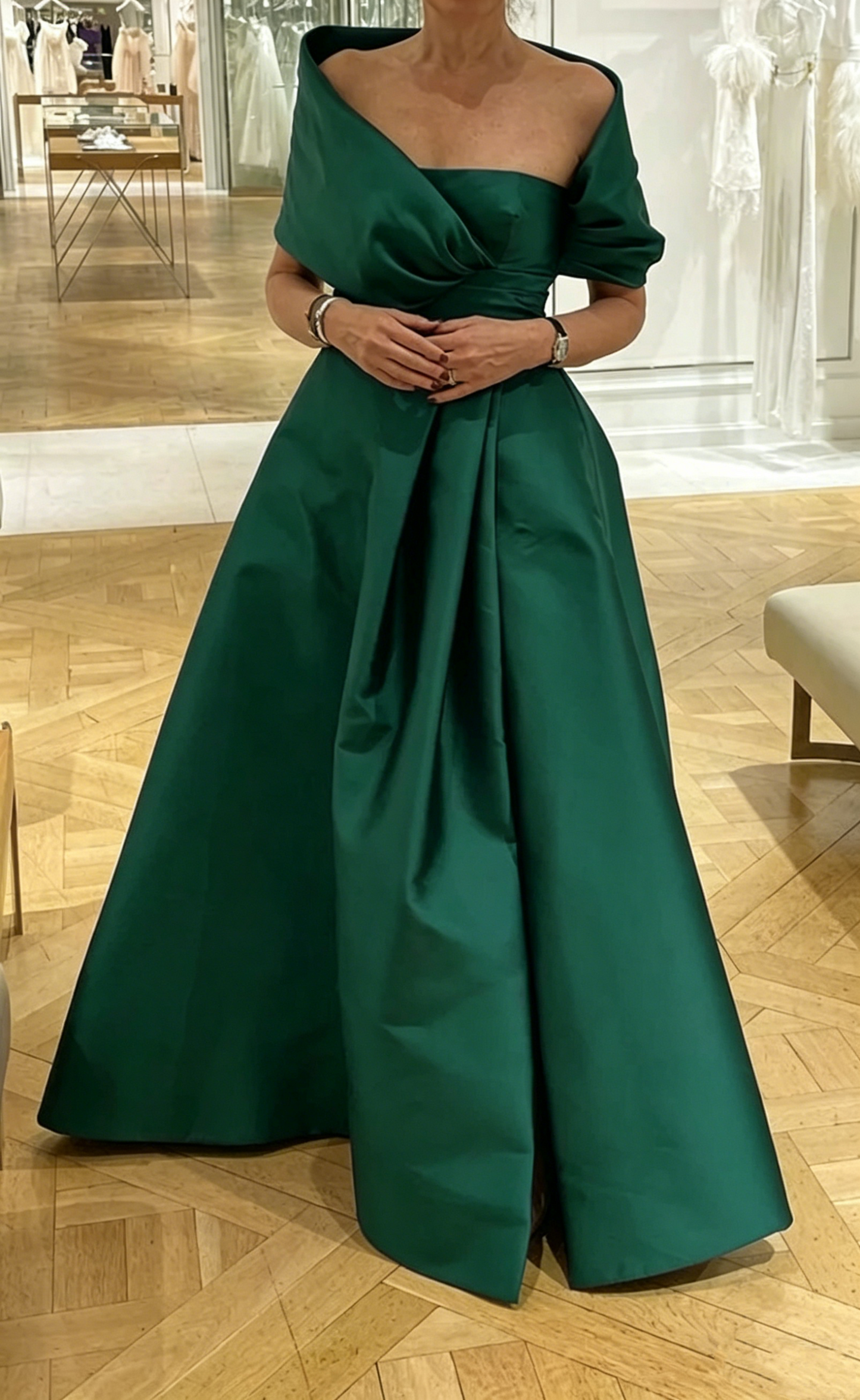 Purple A-line Satin Long Evening Dress,Purple Wedding Guest Dress Y4006