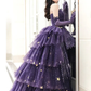 Elegant Purple Stars A-Line Prom Dress Y2738