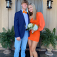 One Sleeve Orange Homecoming Dress,Orange Party Dress  Y2325