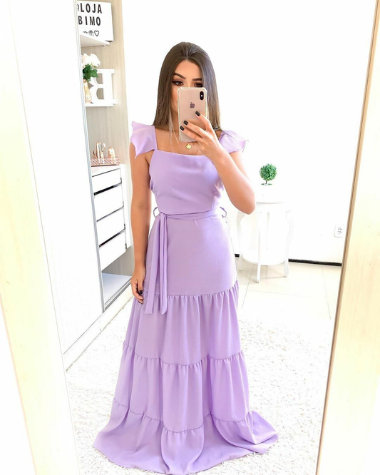 Elegant Lilac Prom Dress,Lilac Winter Dance Dress Y5179