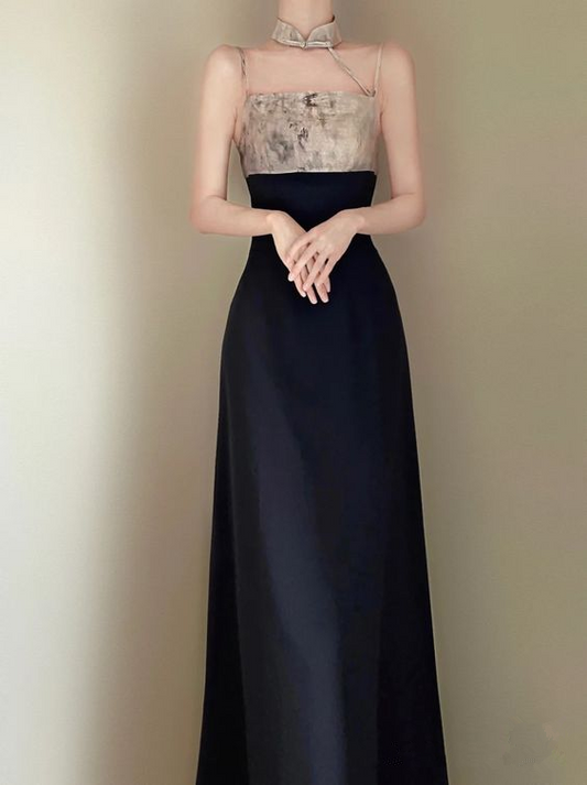Classy A-line Sleeveless Long Prom Dress,Party Gown Y6907