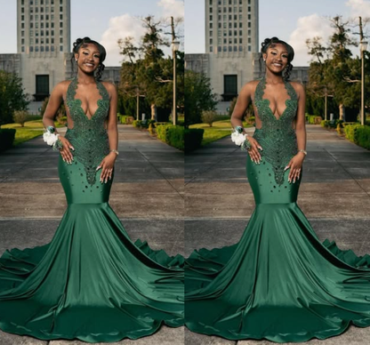 Amazing Long Dark Green Mermaid Sleeveless Beading Prom Dress With Lac Simplepromdress Amazing Long Dark Green Mermaid Sleeveless Beading Prom Dress With Lac Simplepromdress