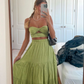 Beach Style Solid Color Two Piece Dress,Sexy Two Piece Prom Dress Y4369