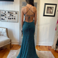 Glitter Mermaid Prom Dress With Lace-up Back,Winter Dance Dress Y5225
